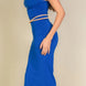 Solid Bodycon Split Hem Tube Dress