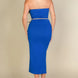 Solid Bodycon Split Hem Tube Dress