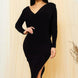 Low Cowl Neck And Back Midi Dress