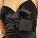Satin Caged Waist Maxi Dress