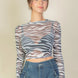 Zebra Print Sexy Sheer Mesh Top