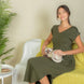 Hidden Pocket Batwing Sleeve V Neck Long Dress
