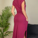 Hidden Pocket Batwing Sleeve V Neck Long Dress