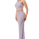 Crinkle Wide Pants Set Zipper