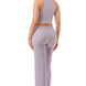Crinkle Wide Pants Set Zipper