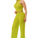 Crinkle Wide Pants Set Zipper