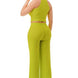 Crinkle Wide Pants Set Zipper