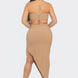 Front Eyelet Buckle Belt Top And Skirt Set