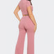 Front Twist Detail Top And Flare Pants Set
