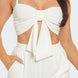 Front Oversized Bow Twisted Tie Top And Shorts Set