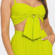Front Oversized Bow Twisted Tie Top And Shorts Set