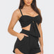Front Oversized Bow Twisted Tie Top And Shorts Set