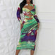 Round Neckline Stretch Dress