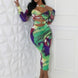 Round Neckline Stretch Dress