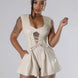 Semi-stretch Romper