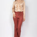 Sequined Fit & Flare Midrise Pants