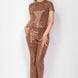 Sequined Fit & Flare Midrise Pants