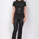 Sequined Fit & Flare Midrise Pants