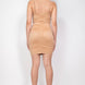 Cowl Neck Glittered Mesh Dress