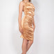 Ruched Mini Bodycon Halter Dress