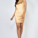 Square Rhinestones Bodycon Mini Dress