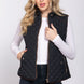 Suede Piping Quilted Padding Vest