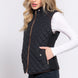 Suede Piping Quilted Padding Vest