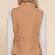 Suede Piping Quilted Padding Vest