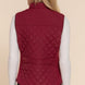 Suede Piping Quilted Padding Vest