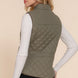 Suede Piping Quilted Padding Vest