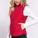 Suede Piping Quilted Padding Vest