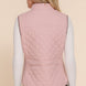 Suede Piping Quilted Padding Vest