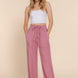 Elastic Waist Tencel Long Pants