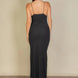 Eyelash Lace Trim Split Thigh Cami Dress