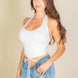 Tank Bandana Hem Square Neck Top