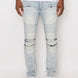 Men Creased Biker Denim Jeans