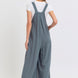 Adjustable Strap Overall Wide Leg Jumpsuit