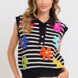 Flower Patch Stripe Knit Top