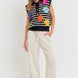 Flower Patch Stripe Knit Top