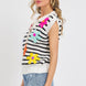 Flower Patch Stripe Knit Top