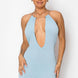 Halter Necklace Trim Long Dress