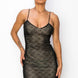 Black Mesh Mini Dress With Sequins
