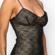Black Mesh Mini Dress With Sequins