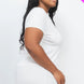 Plus Size Ribbed Short Sleeve Top&shorts Set
