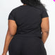 Plus Size Ribbed Short Sleeve Top&shorts Set