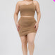 Plus Size One Shoulder Ruched Crop Top & Mini Skirt Set