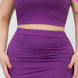 Plus Size One Shoulder Ruched Crop Top & Mini Skirt Set