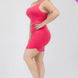 Plus Size One Shoulder Ruched Crop Top & Mini Skirt Set