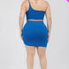 Plus Size One Shoulder Ruched Crop Top & Mini Skirt Set