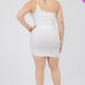 Plus Size One Shoulder Ruched Crop Top & Mini Skirt Set